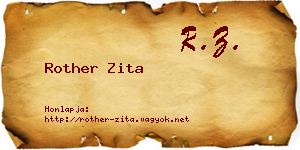 Rother Zita névjegykártya